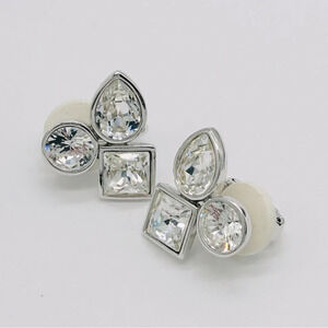Swarovski Crystal 3-Stone Earrings